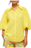 COURT SHORT SLEEVE BUTTON UP TOP