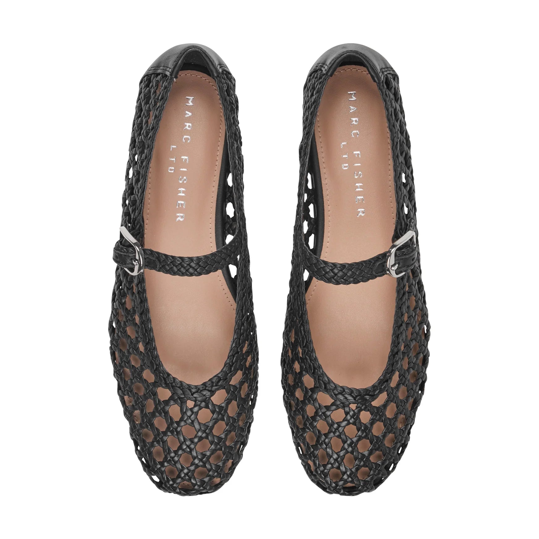 EVONNA WOVEN LEATHER MARY JANE BALLET FLAT