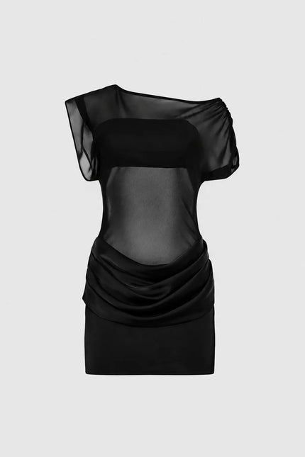 OLANDRIA MINI DRESS IN BLACK