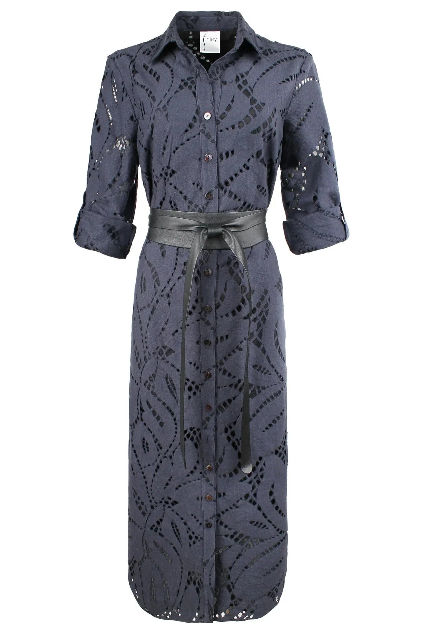 LONG ALEX SHIRTDRESS CHUNKY LACE