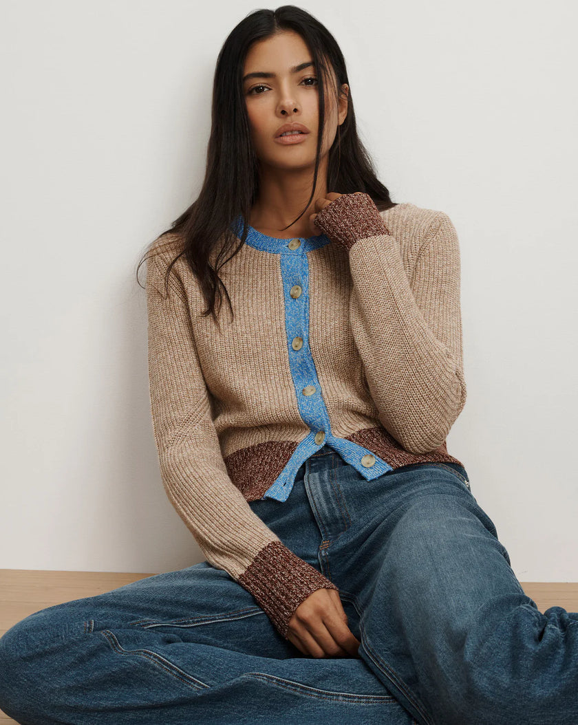 IBRA MERINO WOOL BLEND CARDIGAN