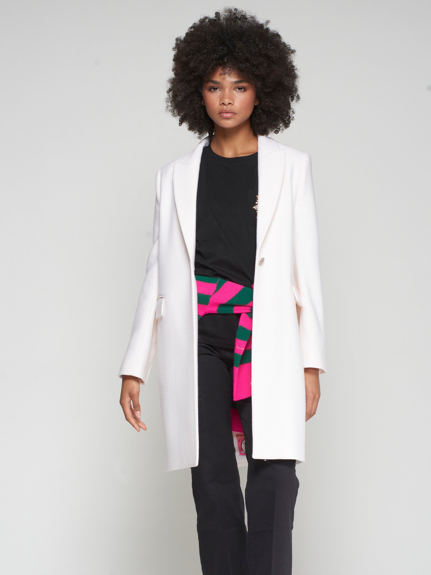 ARICIA COAT WITH CONTRAST COLLAR