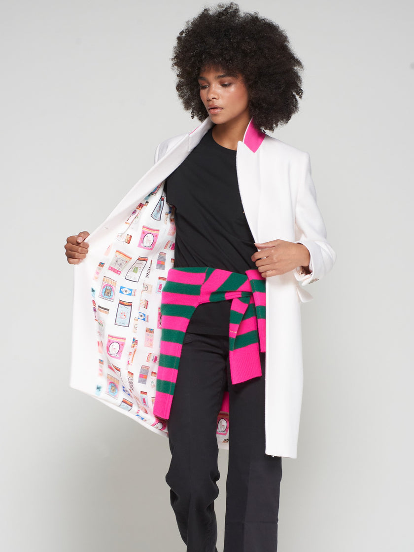 ARICIA COAT WITH CONTRAST COLLAR