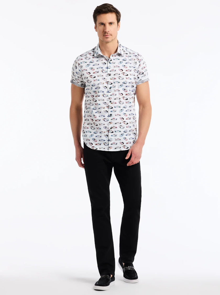 NEON WHEELS WOVEN SHIRT