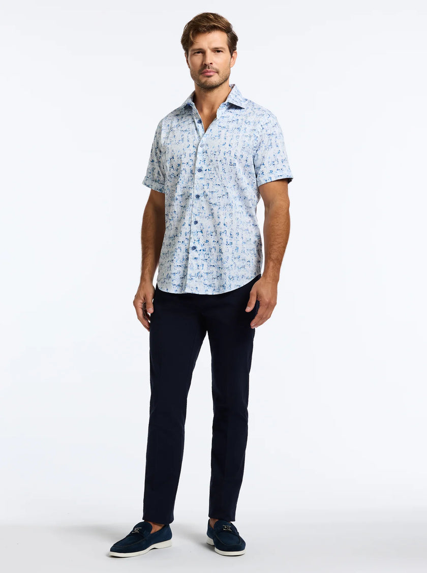 MAKEMO SHORT SLEEVE BUTTON DOWN SHIRT