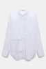 POPLIN POWER LONG SLEEVE BLOUSE WITH TUCK DETAL