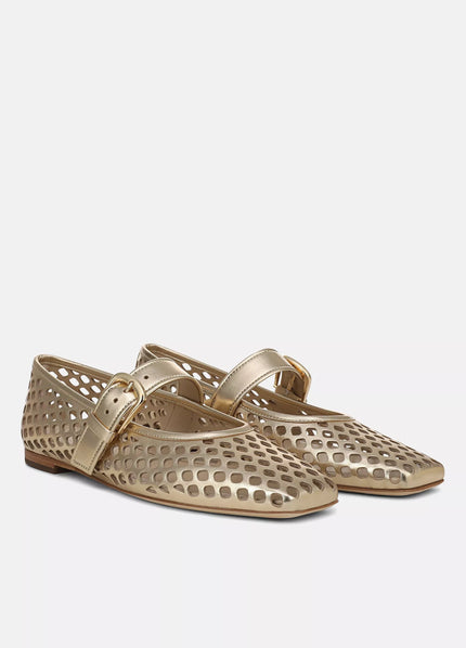DANIELA PERFORATED LEATHER MARY JANE FLAT