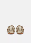 DANIELA PERFORATED LEATHER MARY JANE FLAT