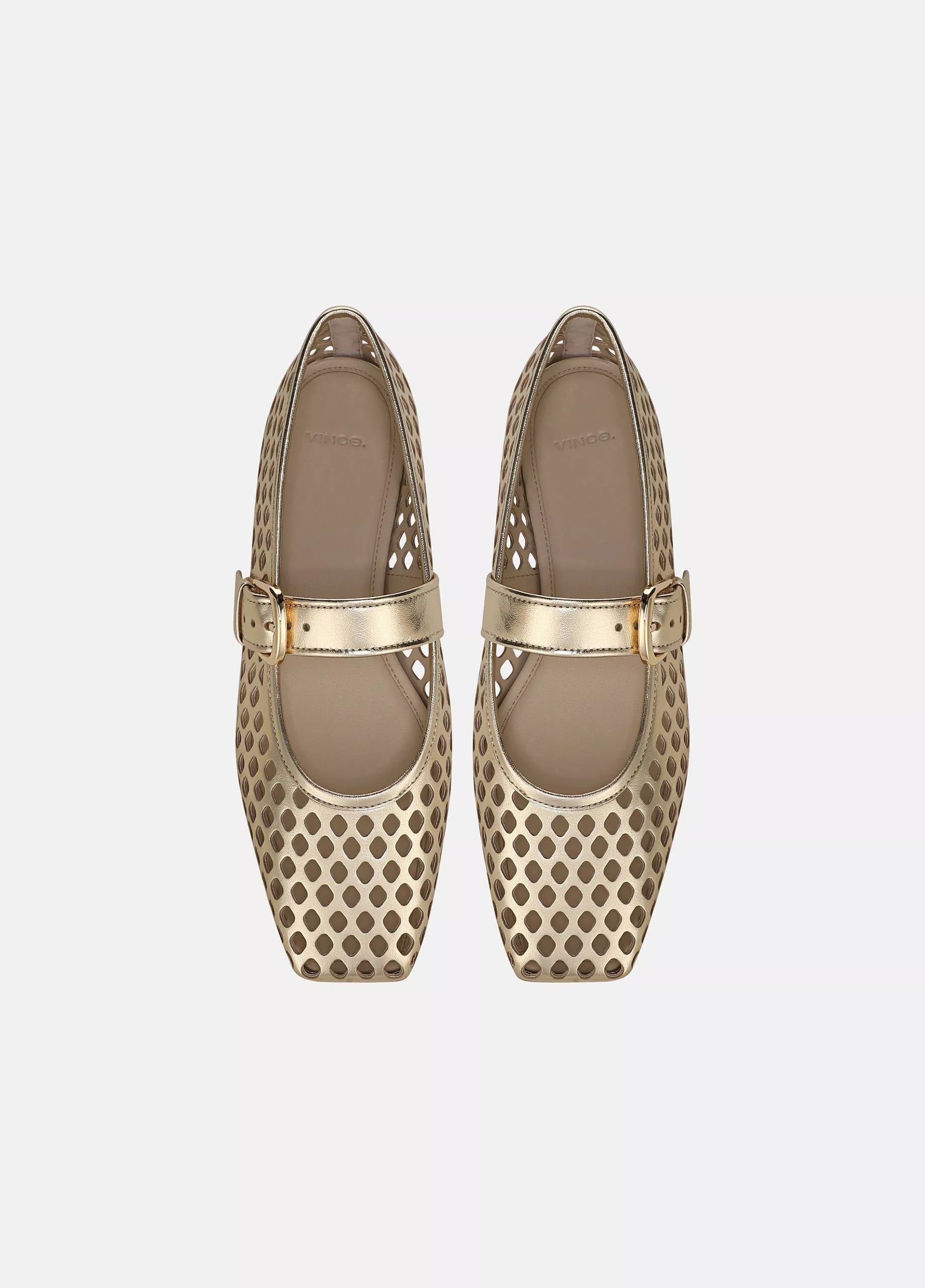 DANIELA PERFORATED LEATHER MARY JANE FLAT