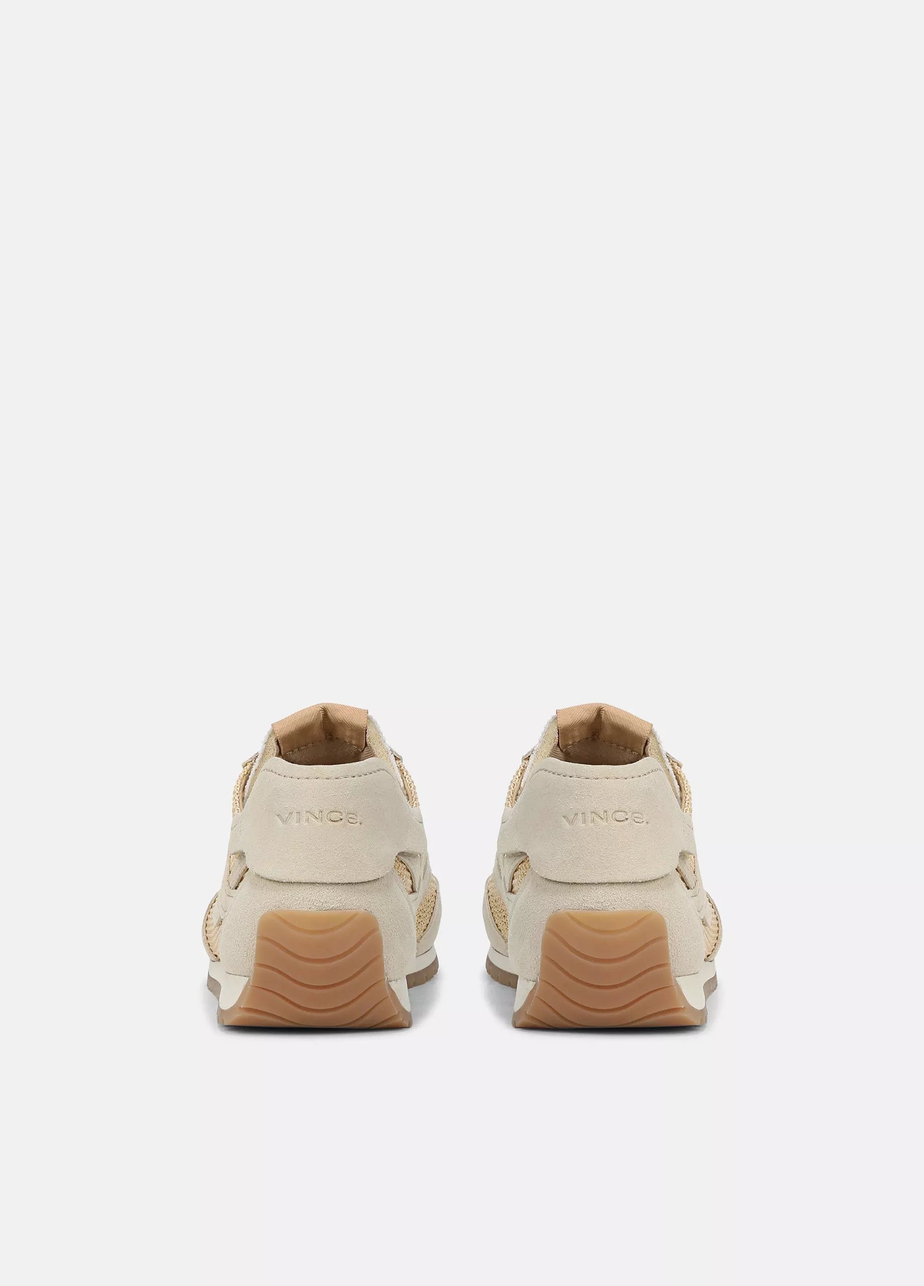 OASIS RAFFIA AND SUEDE RUNNER SNEAKER