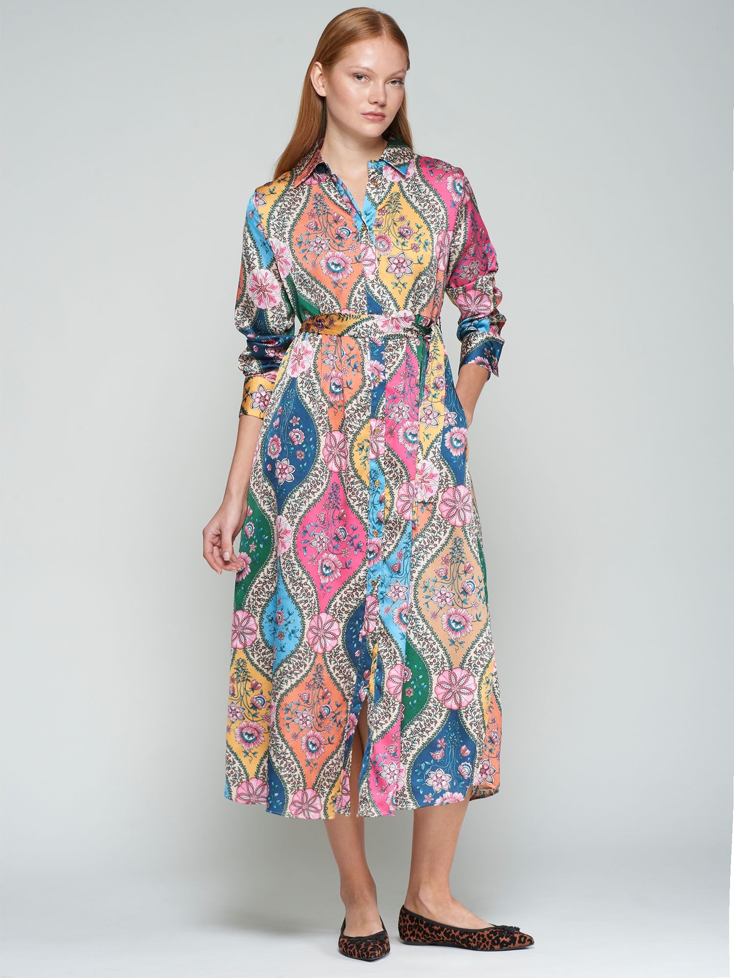AMIRA MULTI PRINTED SHIRT DRESS