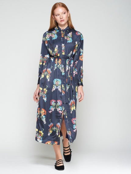 AMIRA FLORAL PRINTED SHIRT DRESS