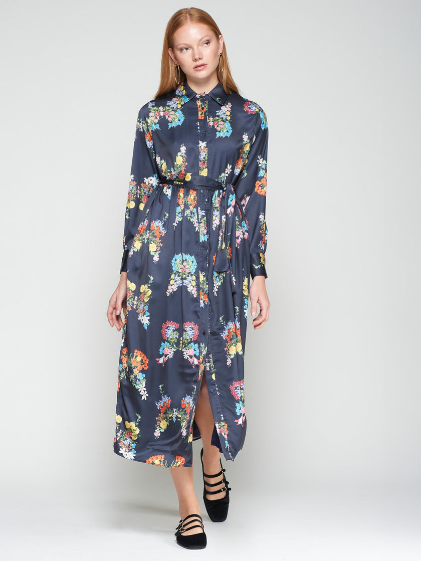 AMIRA FLORAL PRINTED SHIRT DRESS