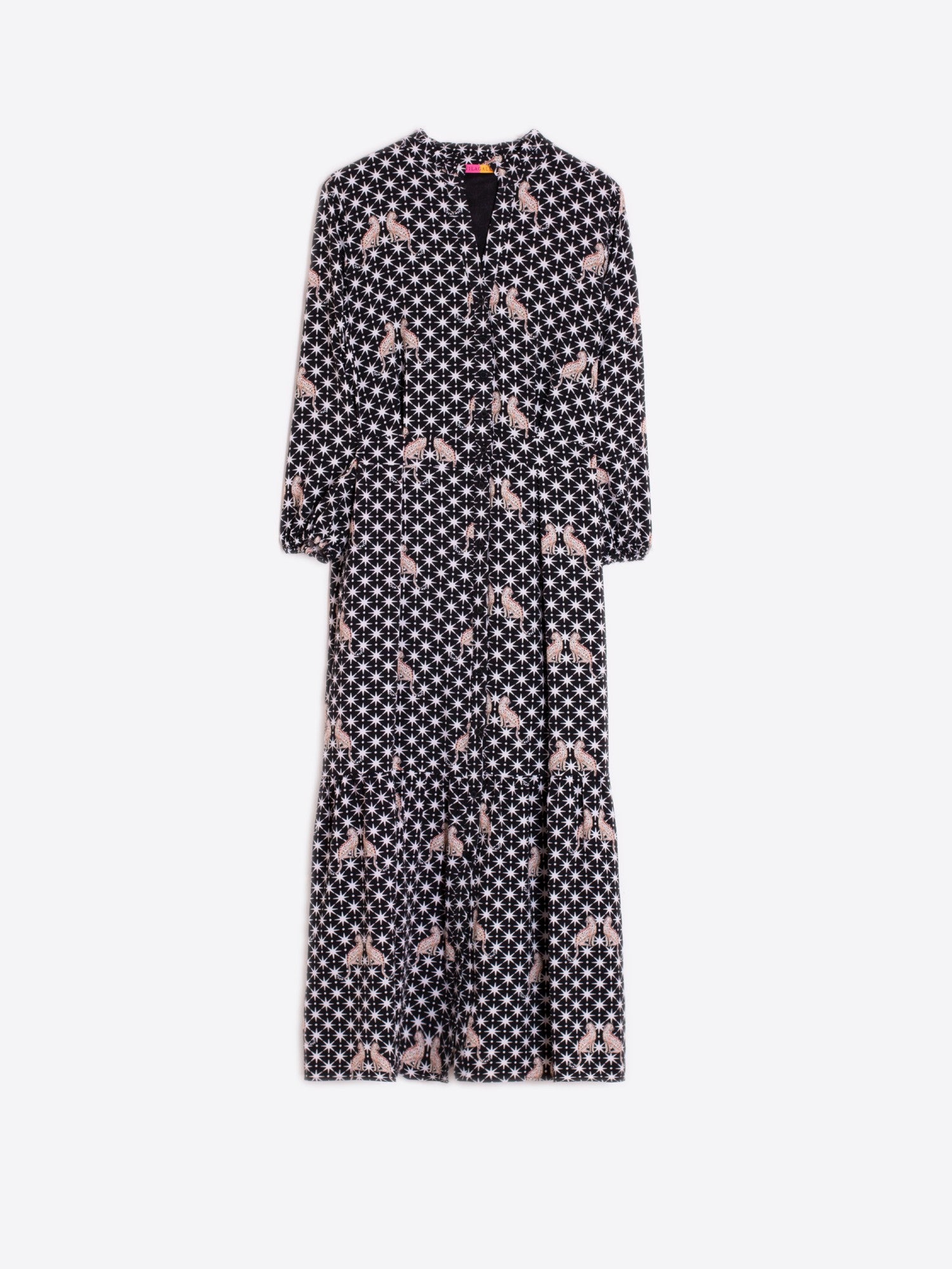 LUCILLE CHEETAH PRINT AND STAR DRESS