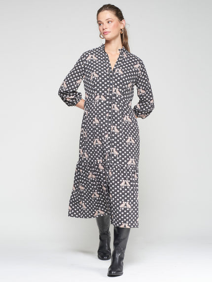 LUCILLE CHEETAH PRINT AND STAR DRESS