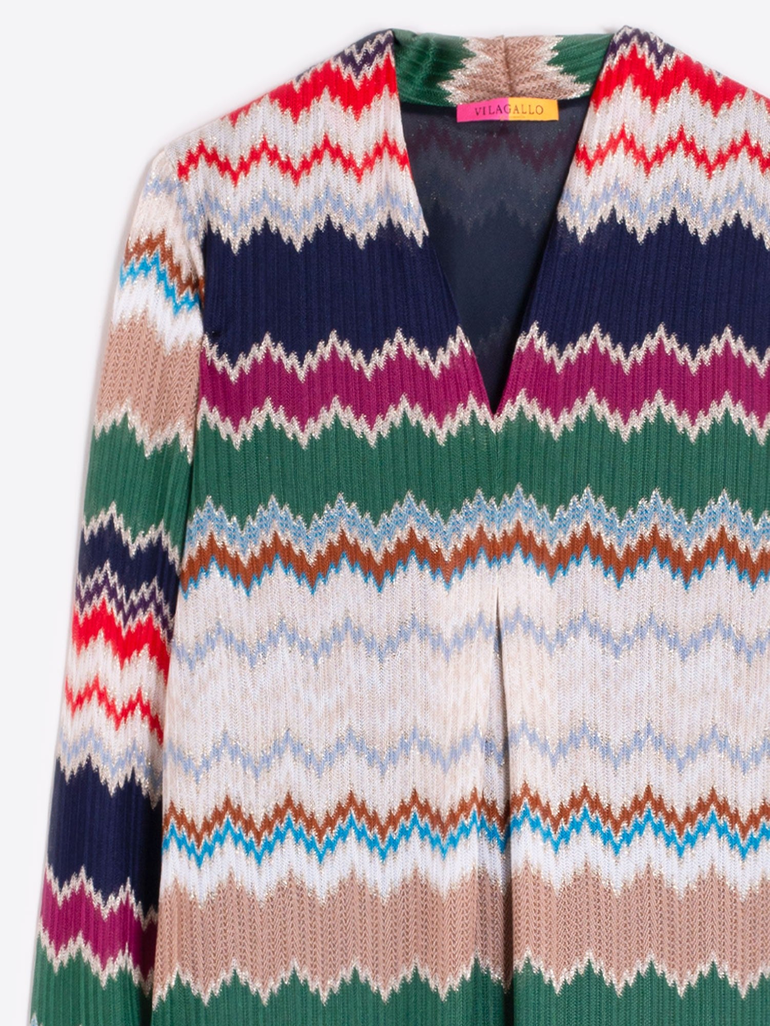 MARGA HERRINGBONE LUREX JACQUARD DRESS