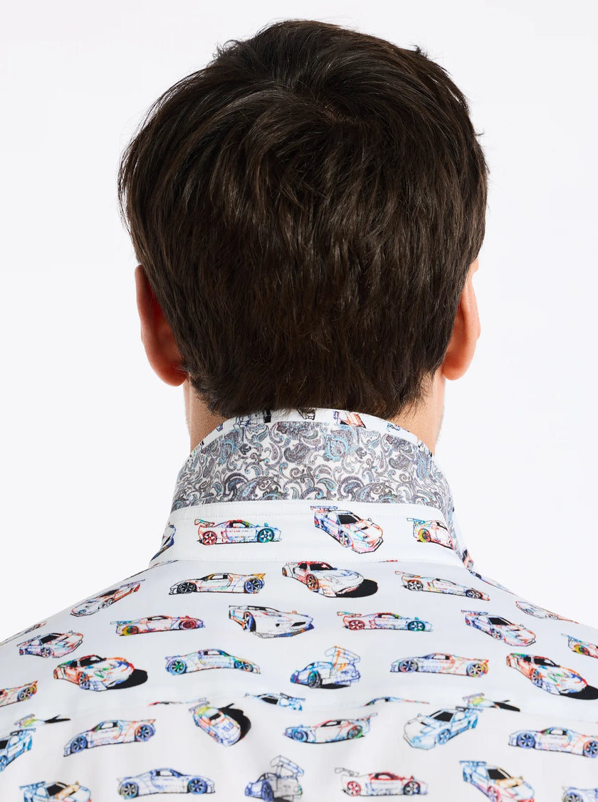 NEON WHEELS WOVEN SHIRT