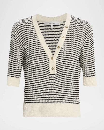 THE STRIPE V NECK SWEATER