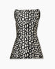 LEOPARD SPOT JACQUARD BOAT NECK TOP