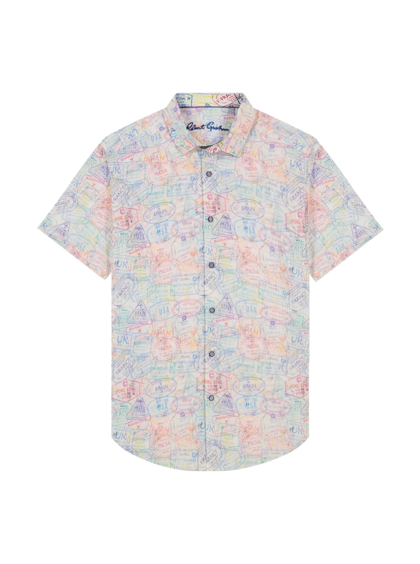 PASSPORT SHORT SLEEVE BUTTON DOWN SHIRT