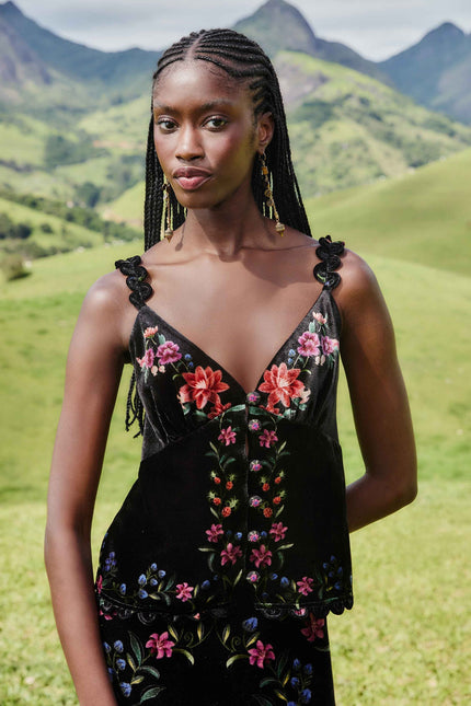 BLACK BELLE GARDEN BLACK SCALLOPS TOP