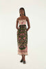 GREEN FLOWERING GARDEN TREE SLEEVELESS MIDI DRESS