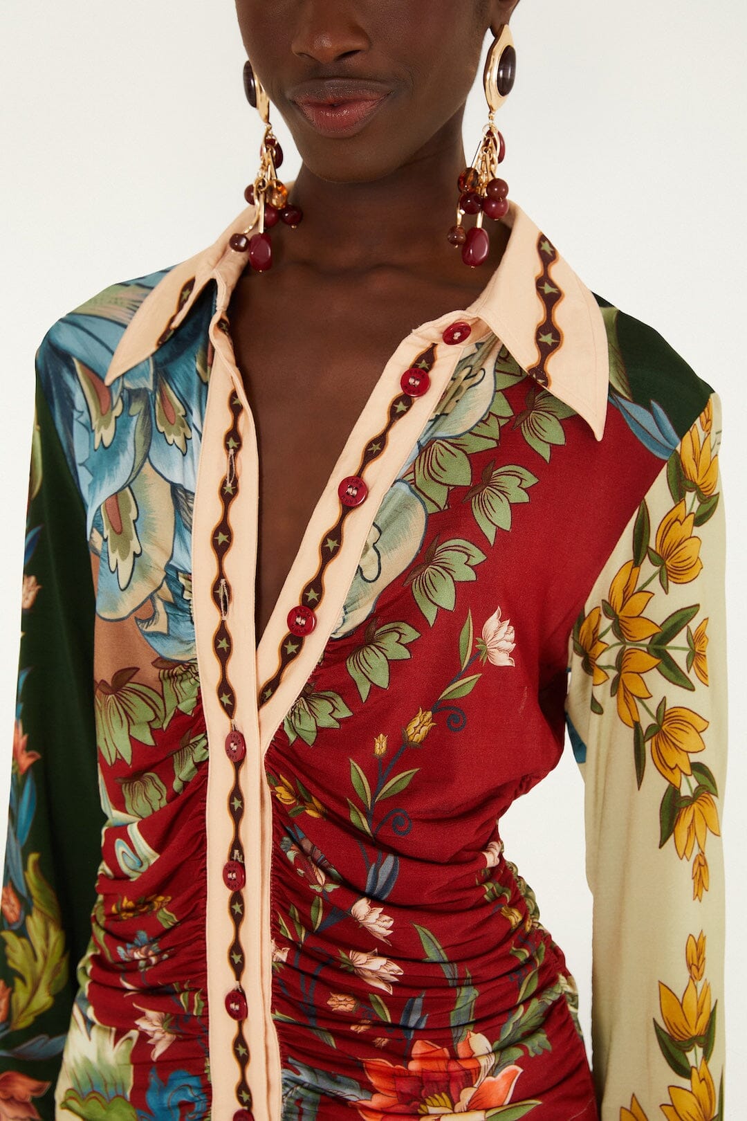 LUNAR BOHO BUTTONED COLLARED SHIRT