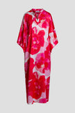 FLORIA PRINTED SATIN MANDARIN CAFTAN