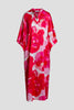 FLORIA PRINTED SATIN MANDARIN CAFTAN