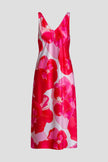 FLORIA PRINTED SATIN SLIP DRESS