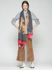 LEOPARD AND STAR PRINT FOULARD