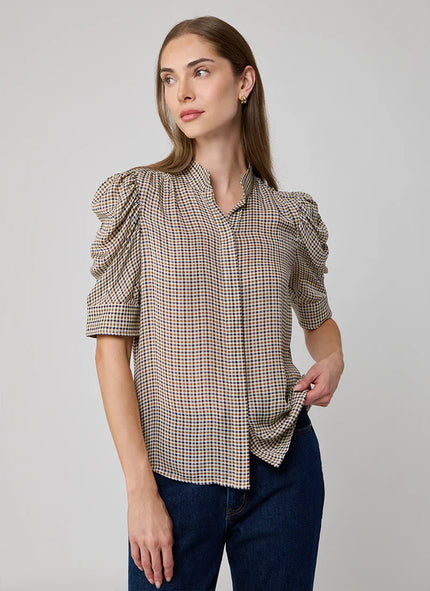THE HOUNDSTOOTH GILLIAN TOP