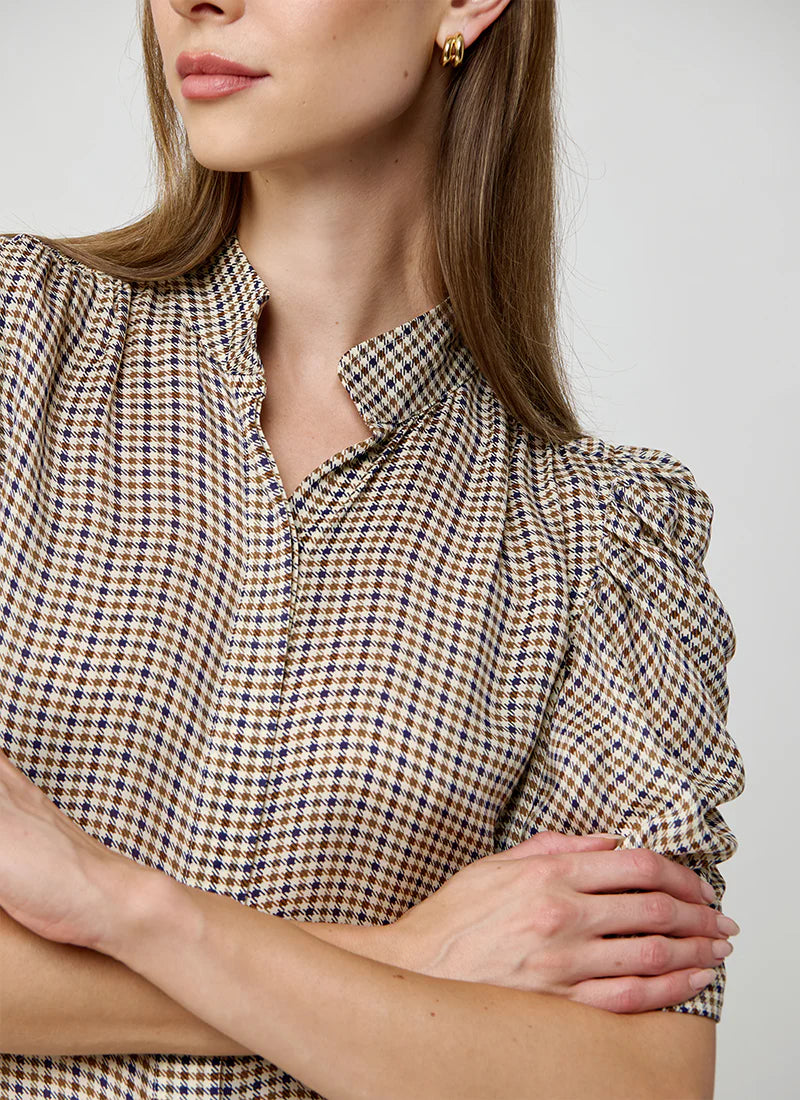 THE HOUNDSTOOTH GILLIAN TOP