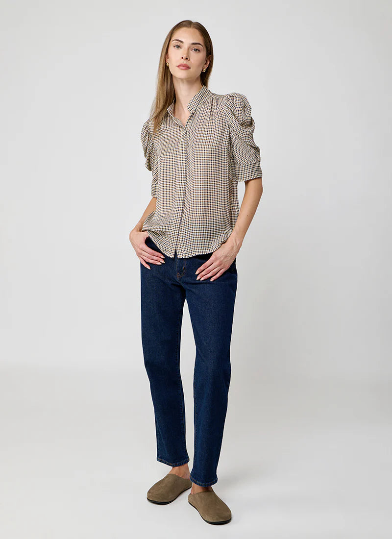 THE HOUNDSTOOTH GILLIAN TOP