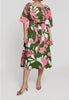 COCO MIDI DRESS IN  MODERN PALM