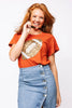 BURNT ORANGE JEWELED FOOTBALL TEE