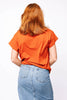 BURNT ORANGE JEWELED FOOTBALL TEE