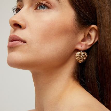 CORACAO STRASS EARRINGS