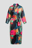 HARVEST PRINTED SATIN ROBE