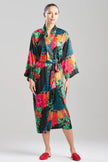 HARVEST PRINTED SATIN ROBE