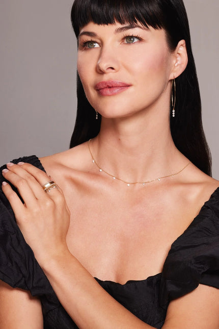 SMALL FLOATING DIAMOND NECKLACE