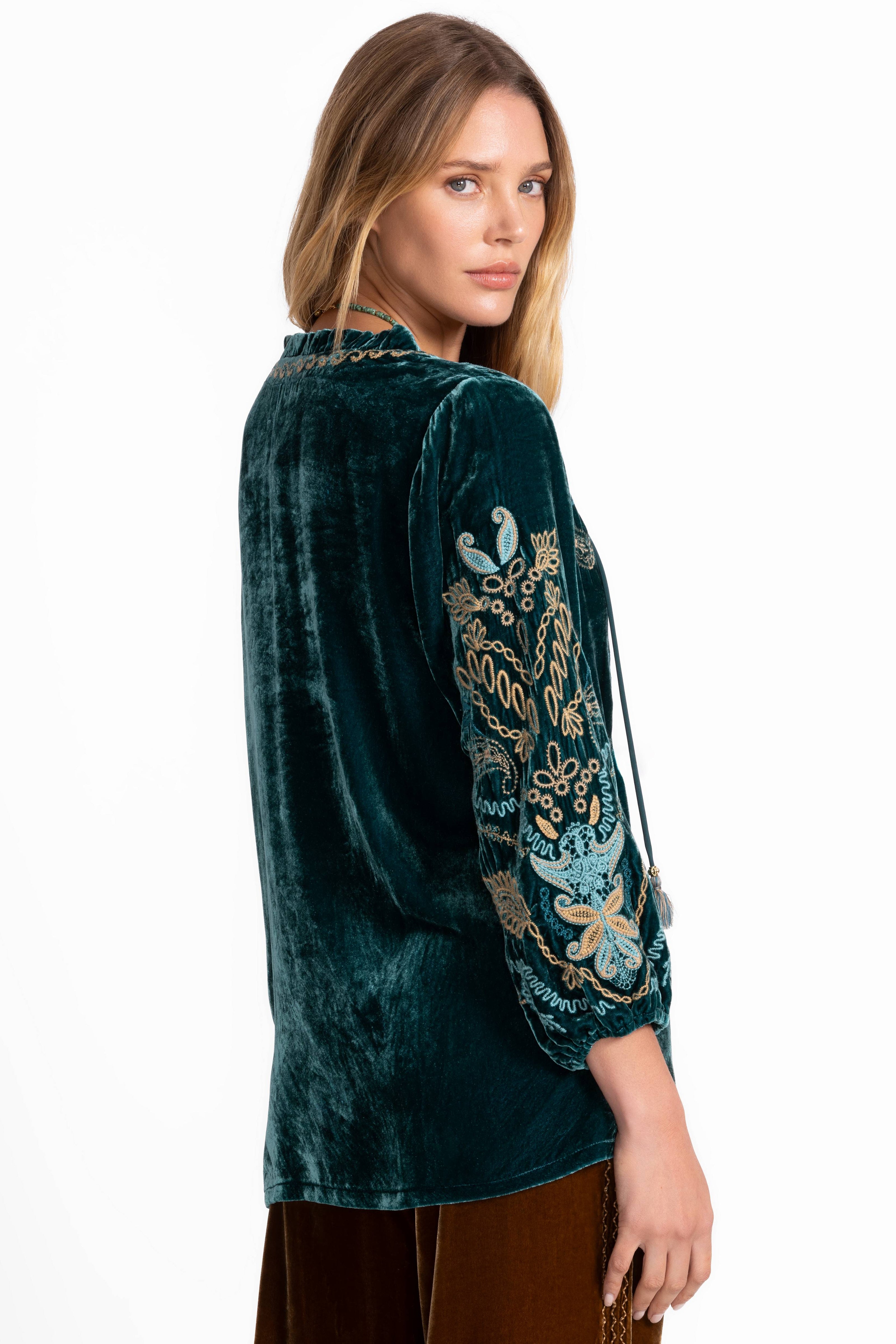 VELVET FIELD BLOUSE SHIRA