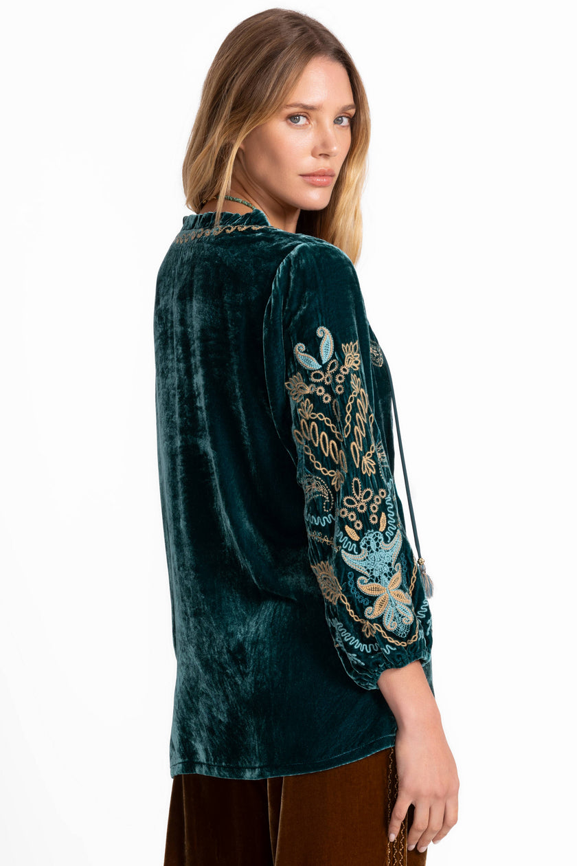 VELVET FIELD BLOUSE SHIRA