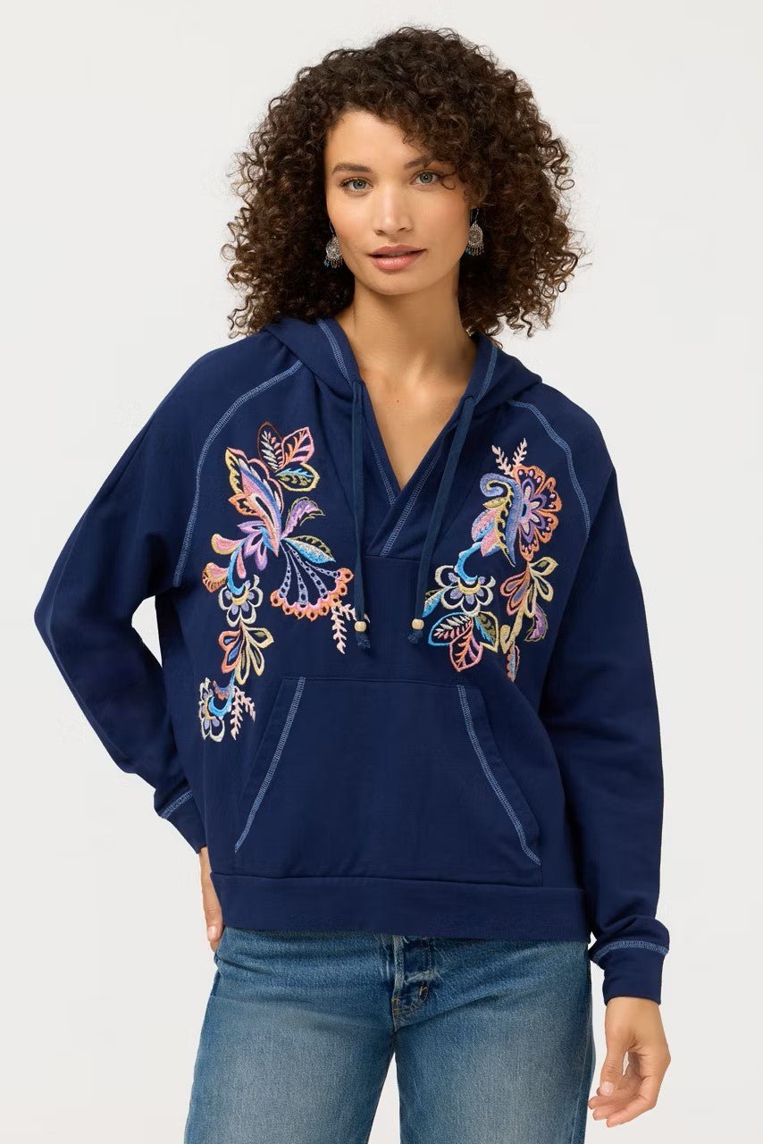 HOODED RAGLAN SWEATSHIRT ZINNIA