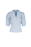 CORALEE PUFF SLEEVE TOP IN RIVER MIST