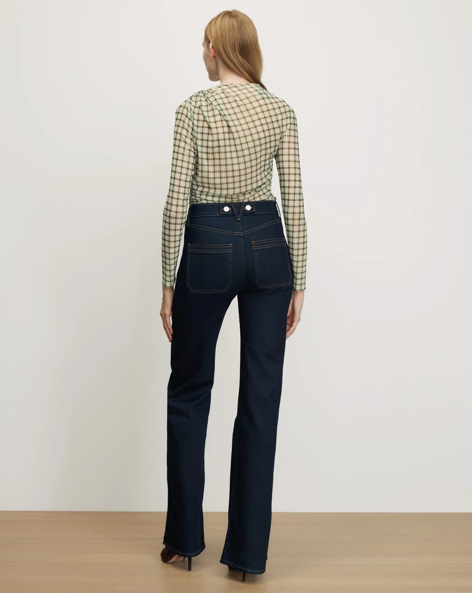 NUVINA PLAID TOP