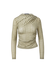 NUVINA PLAID TOP