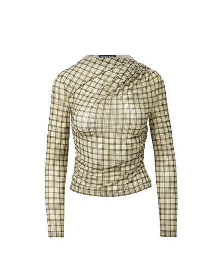 NUVINA PLAID TOP