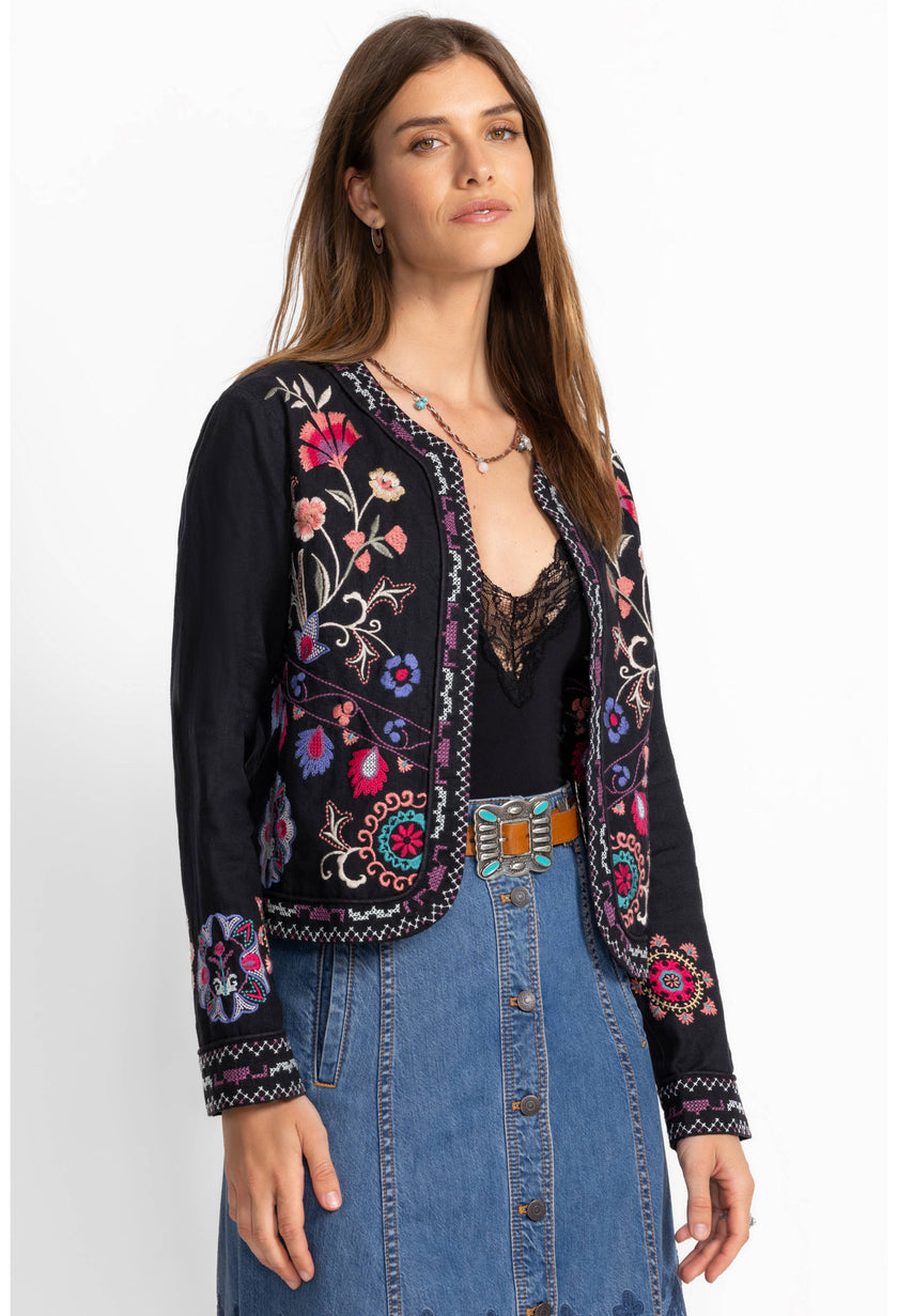 GLORIA LINEN BOLERO JACKET