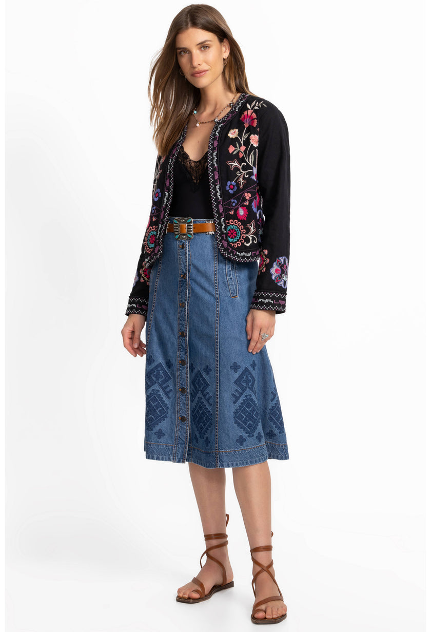 GLORIA LINEN BOLERO JACKET